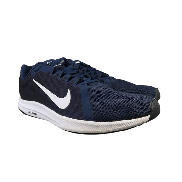 Nike Shoes Mens 14 Athletic Trainers Downshifter 8 Running Midnight Navy White - Picture 1 of 14